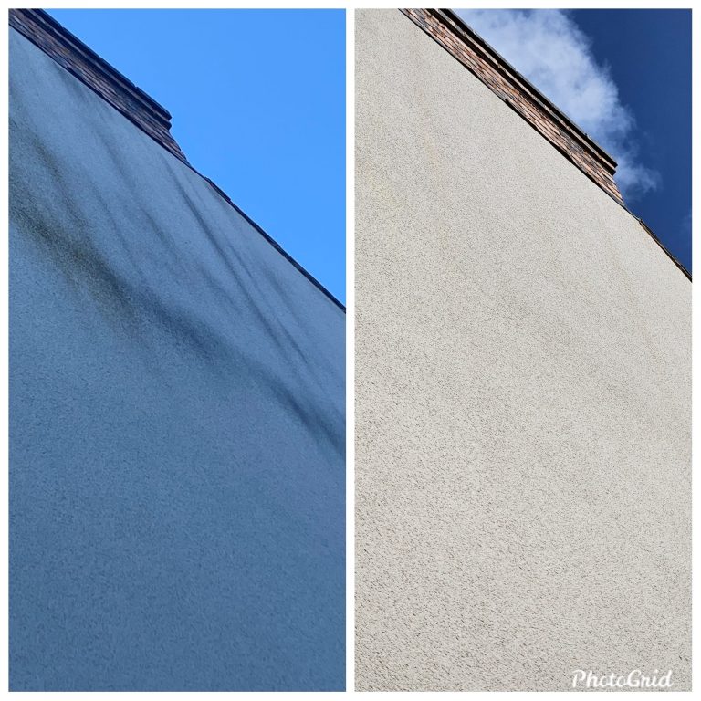 before and after render cleaning in Mile Oak Tamworth